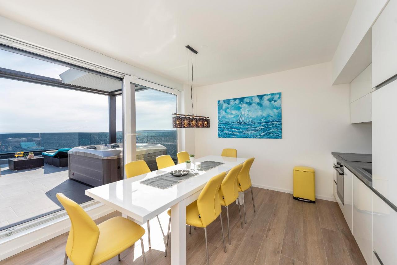 Mediteran Luxury Penthouse With Jacuzzi Mandre Exterior foto