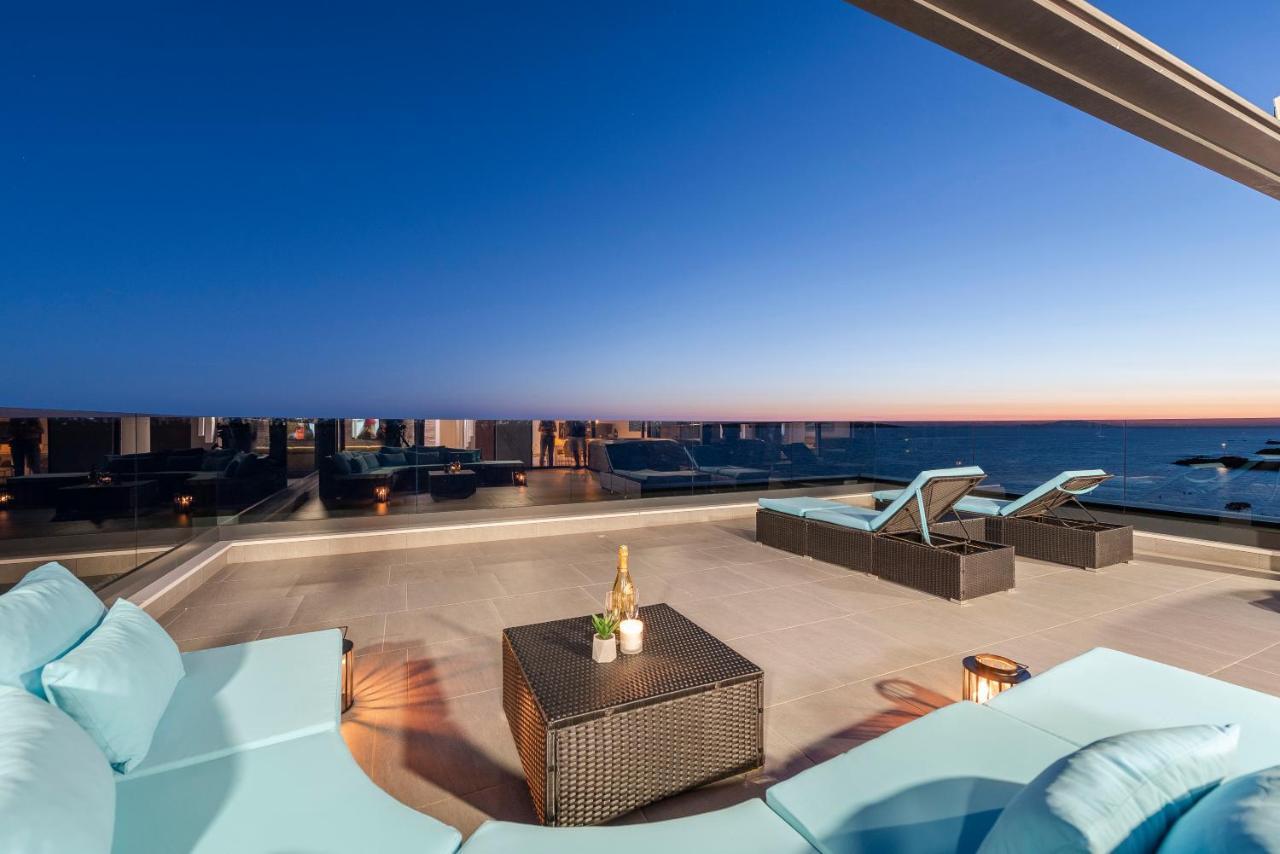 Mediteran Luxury Penthouse With Jacuzzi Mandre Exterior foto