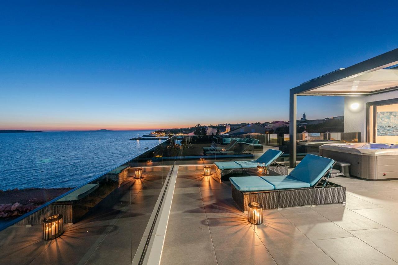 Mediteran Luxury Penthouse With Jacuzzi Mandre Exterior foto